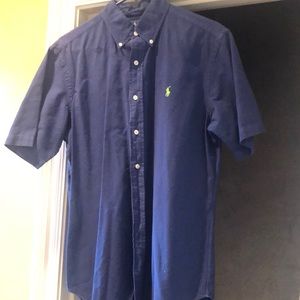 Polo navy shirt sleeve collard shirt
